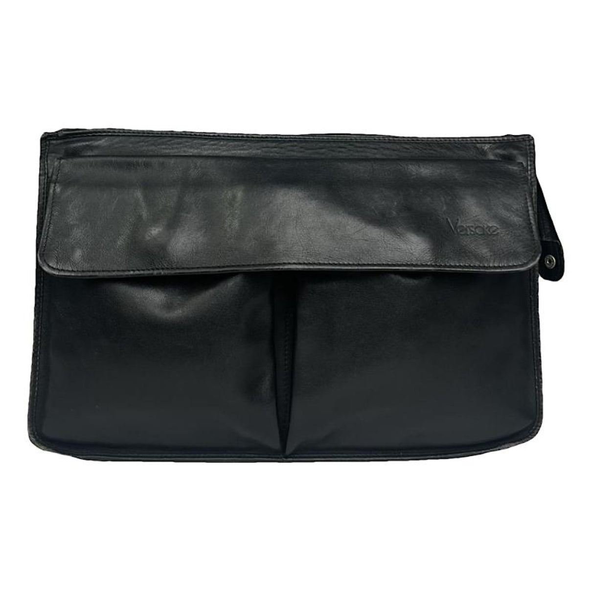 Gianni Versace Black Leather Clutch Bag image 1