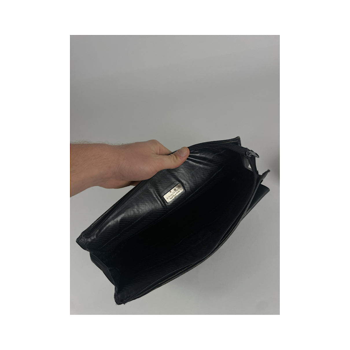 Gianni Versace Black Leather Clutch Bag image 2