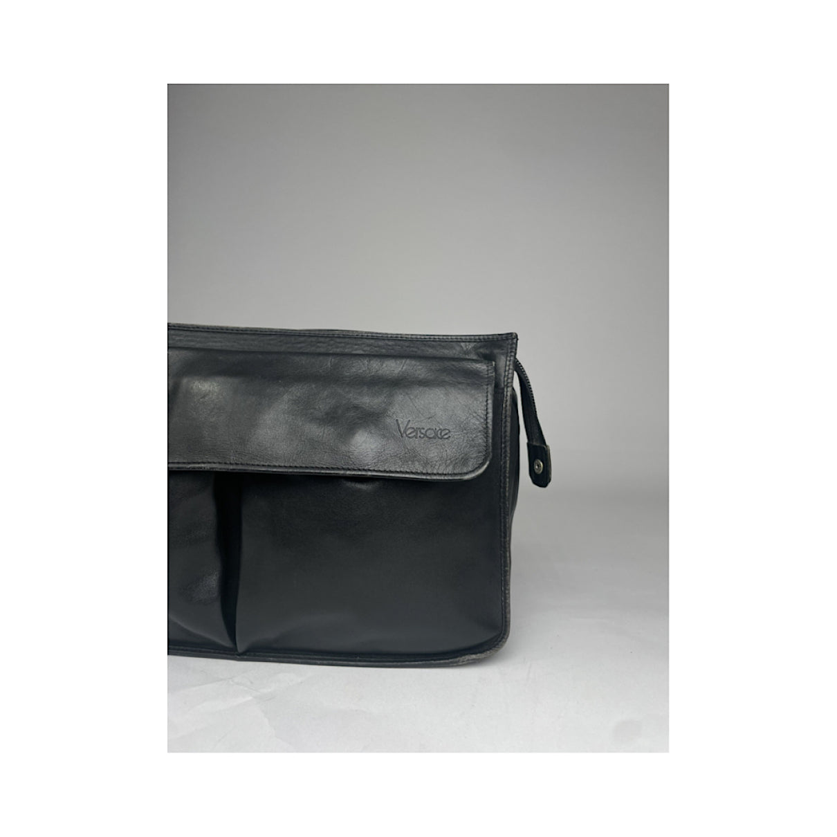 Gianni Versace Black Leather Clutch Bag image 4