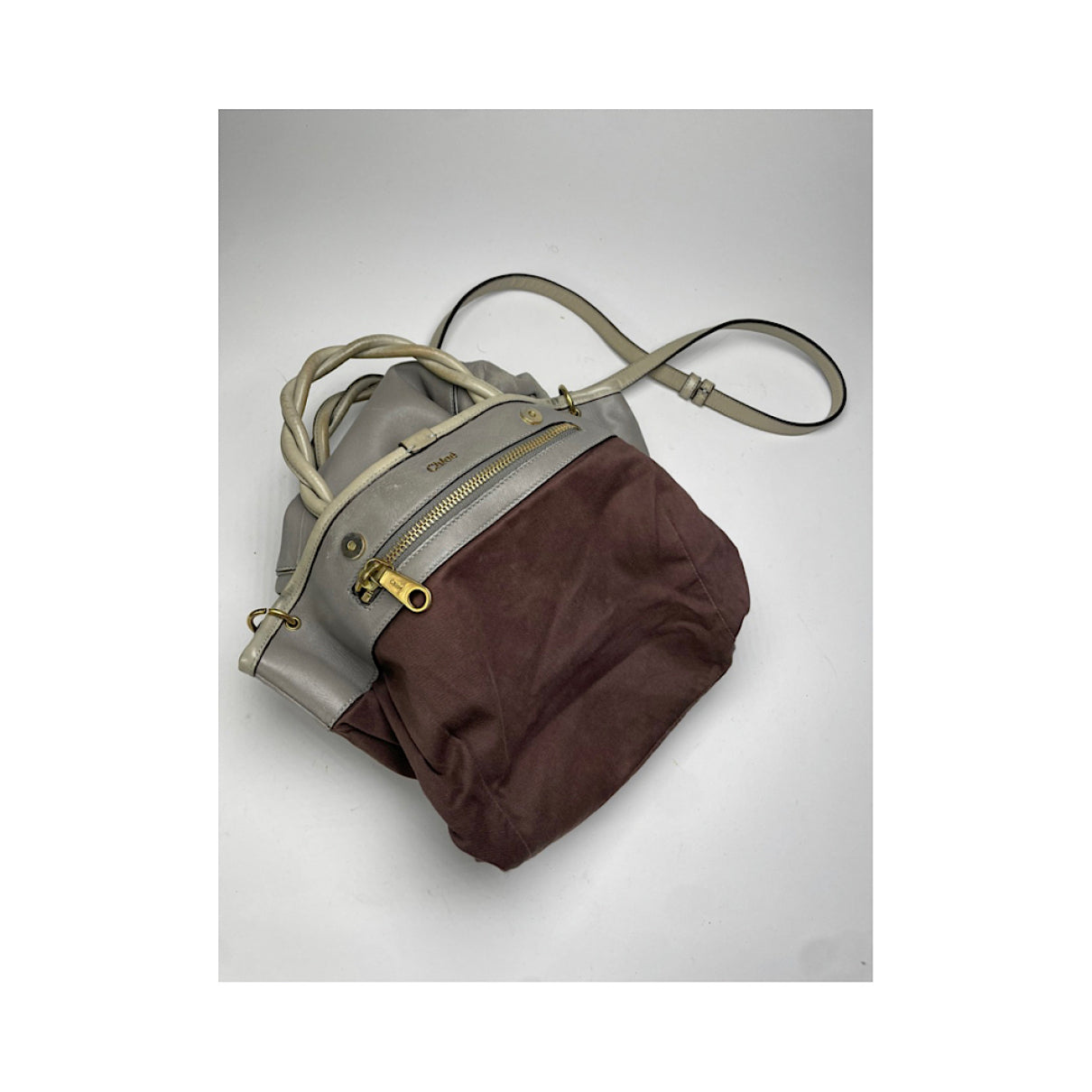 Chloé Paraty Grey Leather Handbag image 2