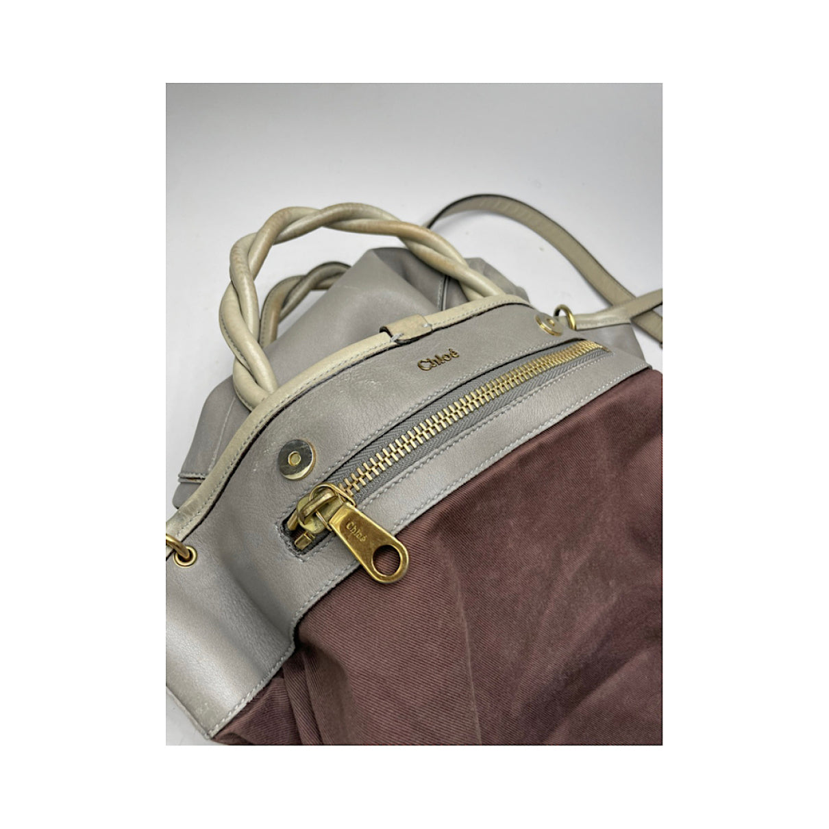 Chloé Paraty Grey Leather Handbag image 4