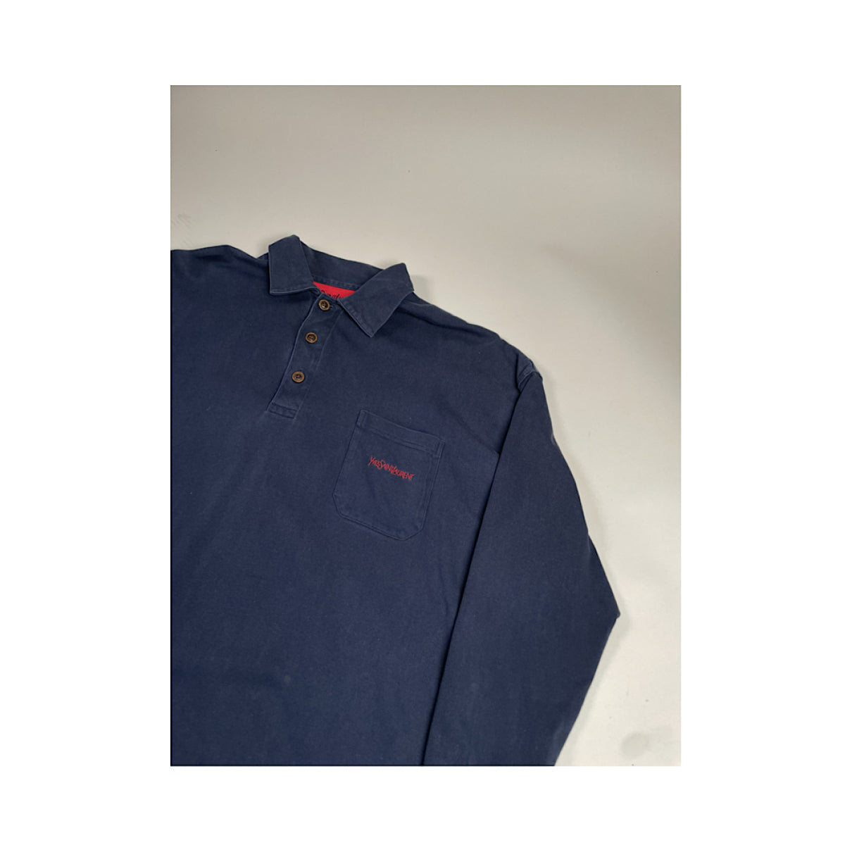 Yves Saint Laurent Navy Cotton Knitwear & Sweatshirt image 2