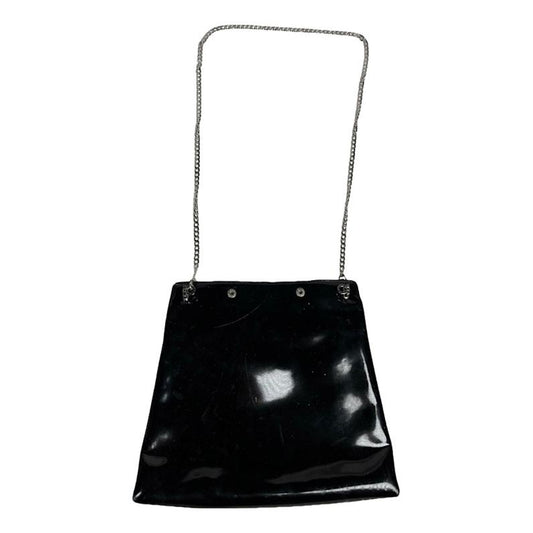 Salvatore Ferragamo Wanda Black Patent Leather Handbag image 1