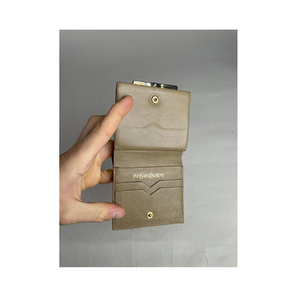 Yves Saint Laurent Beige Linen Purse image 3