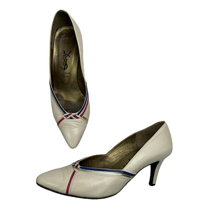 Yves Saint Laurent White Leather Heel image 1