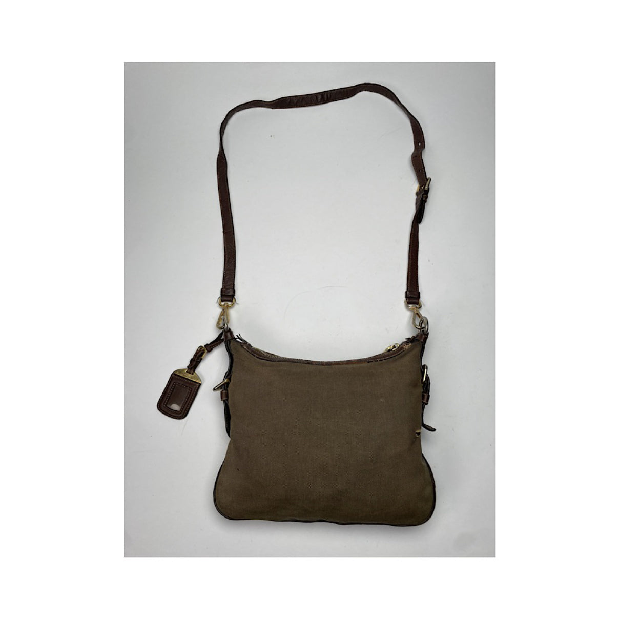 Prada Plexi Bag Green Cotton Handbag image 2