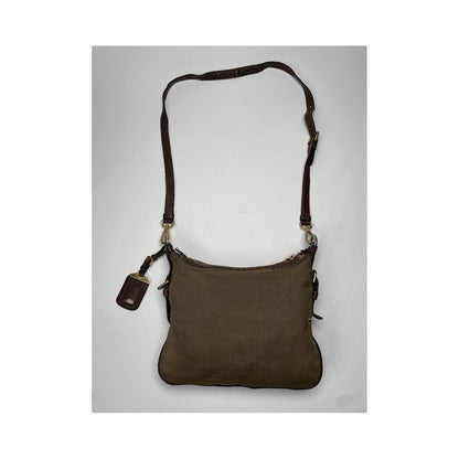 Prada Plexi Bag Green Cotton Handbag image 2