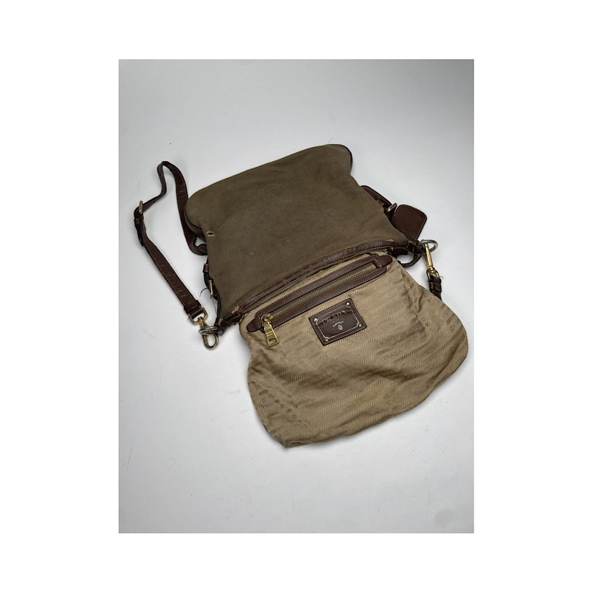 Prada Plexi Bag Green Cotton Handbag image 4