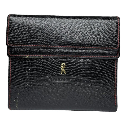 ROBERTA DI CAMERINO Black Leather Wallet image 1