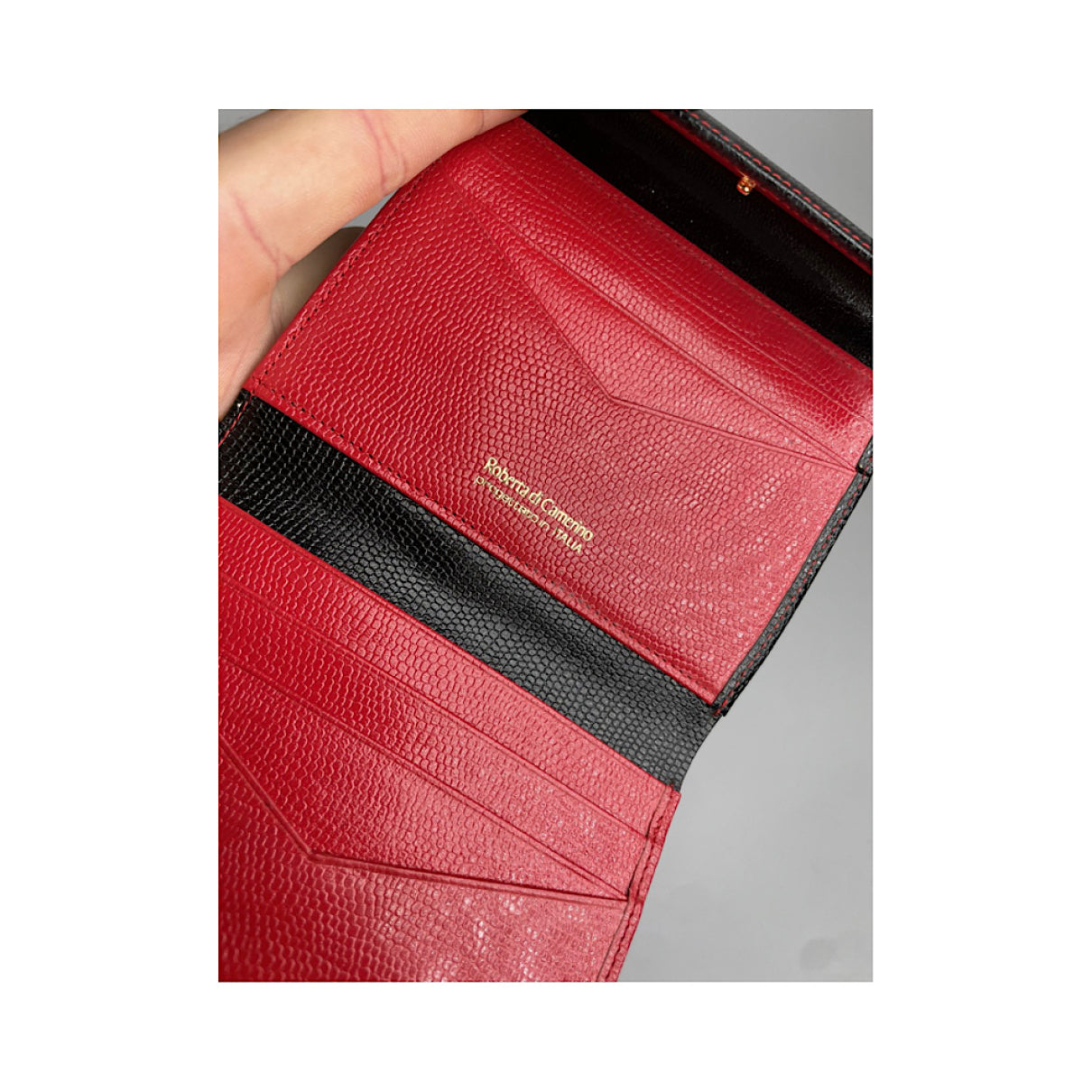 ROBERTA DI CAMERINO Black Leather Wallet image 4