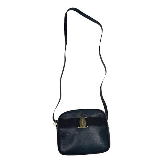 Salvatore Ferragamo Black Leather Handbag image 1
