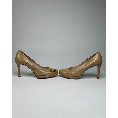 Miu Miu Beige Patent Leather Heel image 3