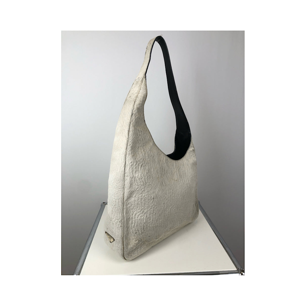 Prada Cleo White Fur Handbag image 2