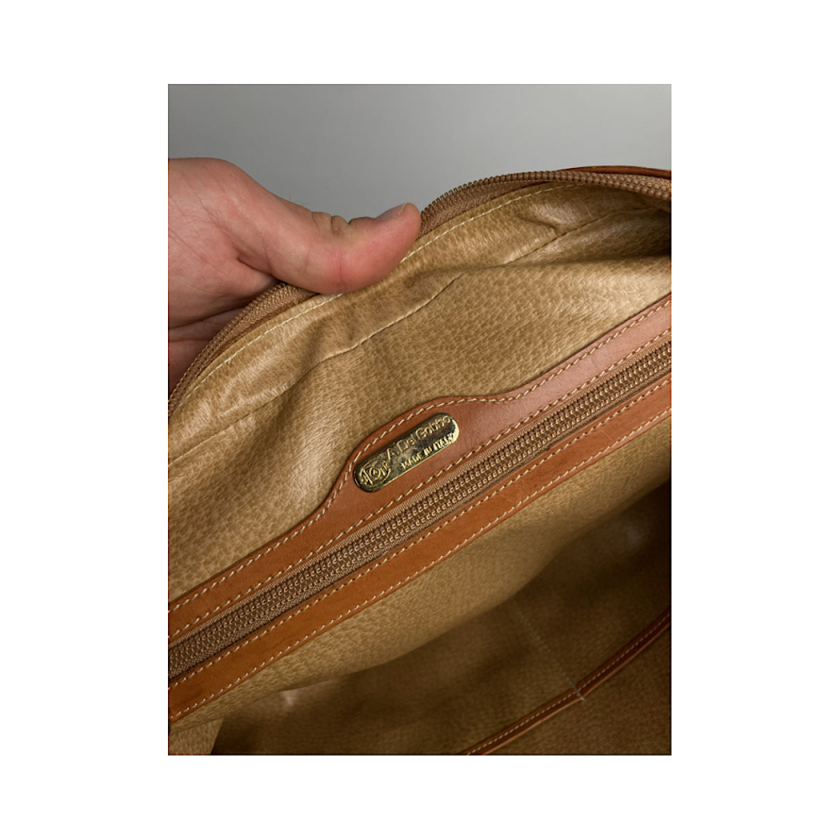 Non Signé / Unsigned Multicolour Leather Handbag image 3