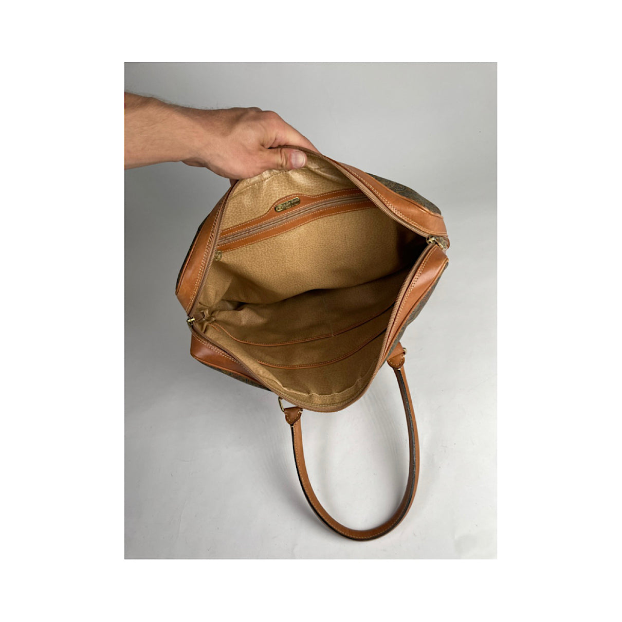 Non Signé / Unsigned Multicolour Leather Handbag image 4