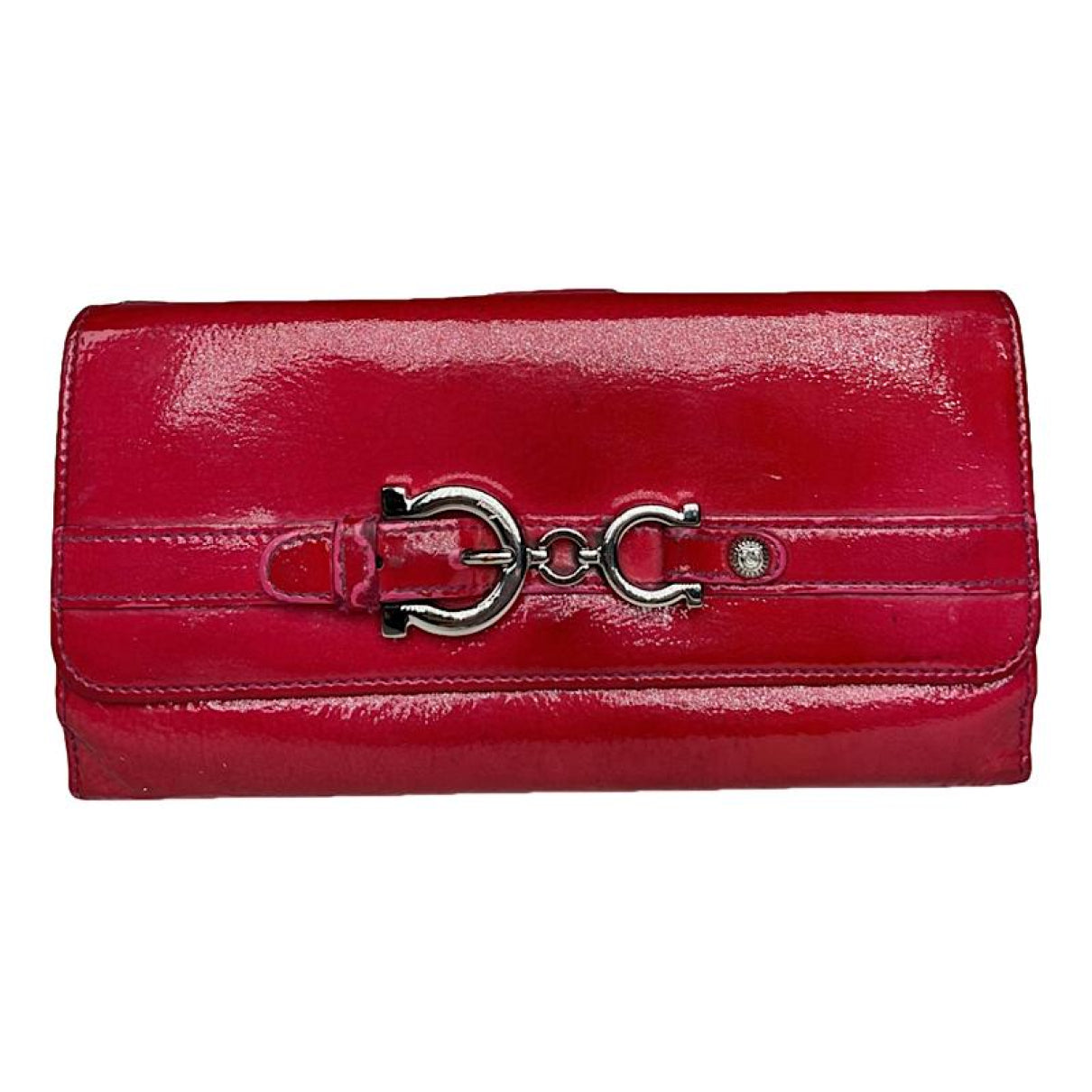 Salvatore Ferragamo Red Patent Leather Wallet image 1