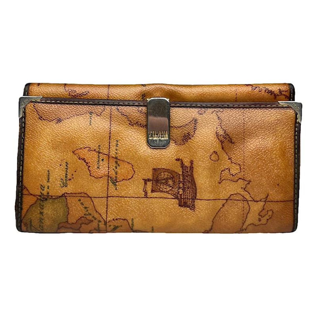 ALVIERO MARTINI Orange Leather Wallet image 1