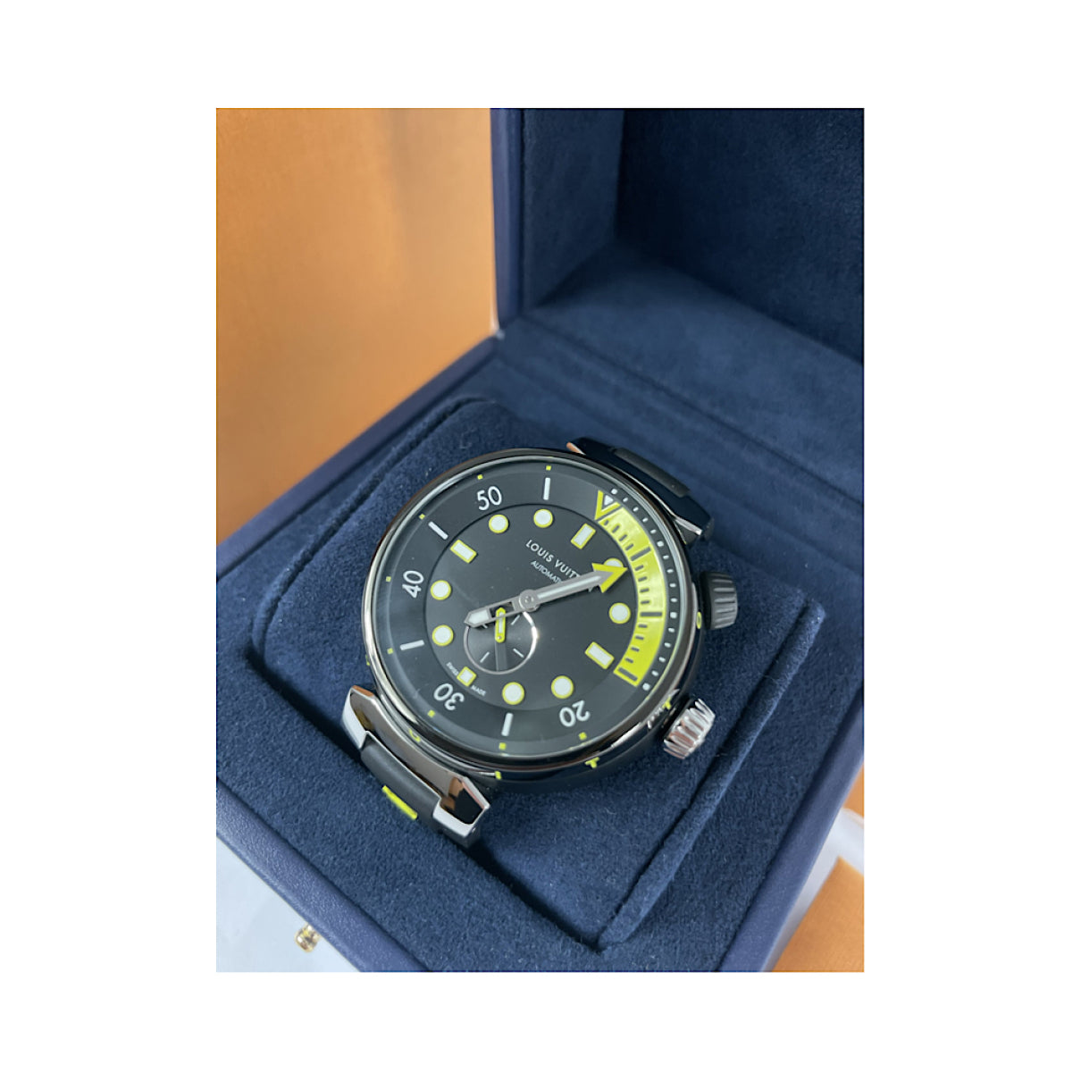 Louis Vuitton Tambour Black Steel Watche image 4