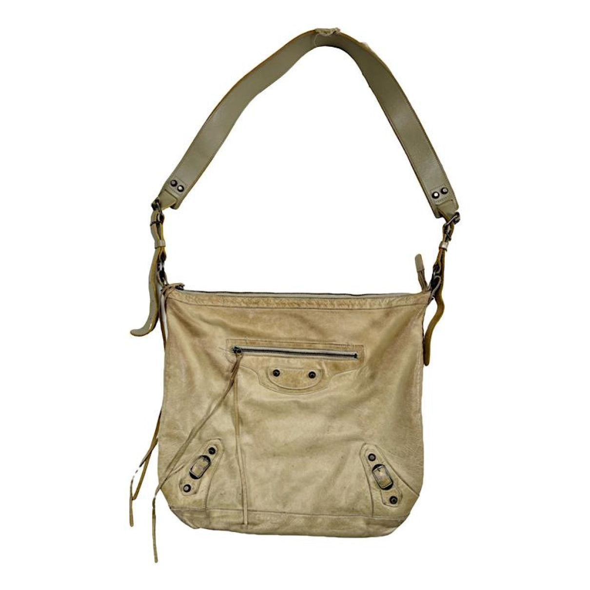 Balenciaga City Beige Leather Handbag image 1