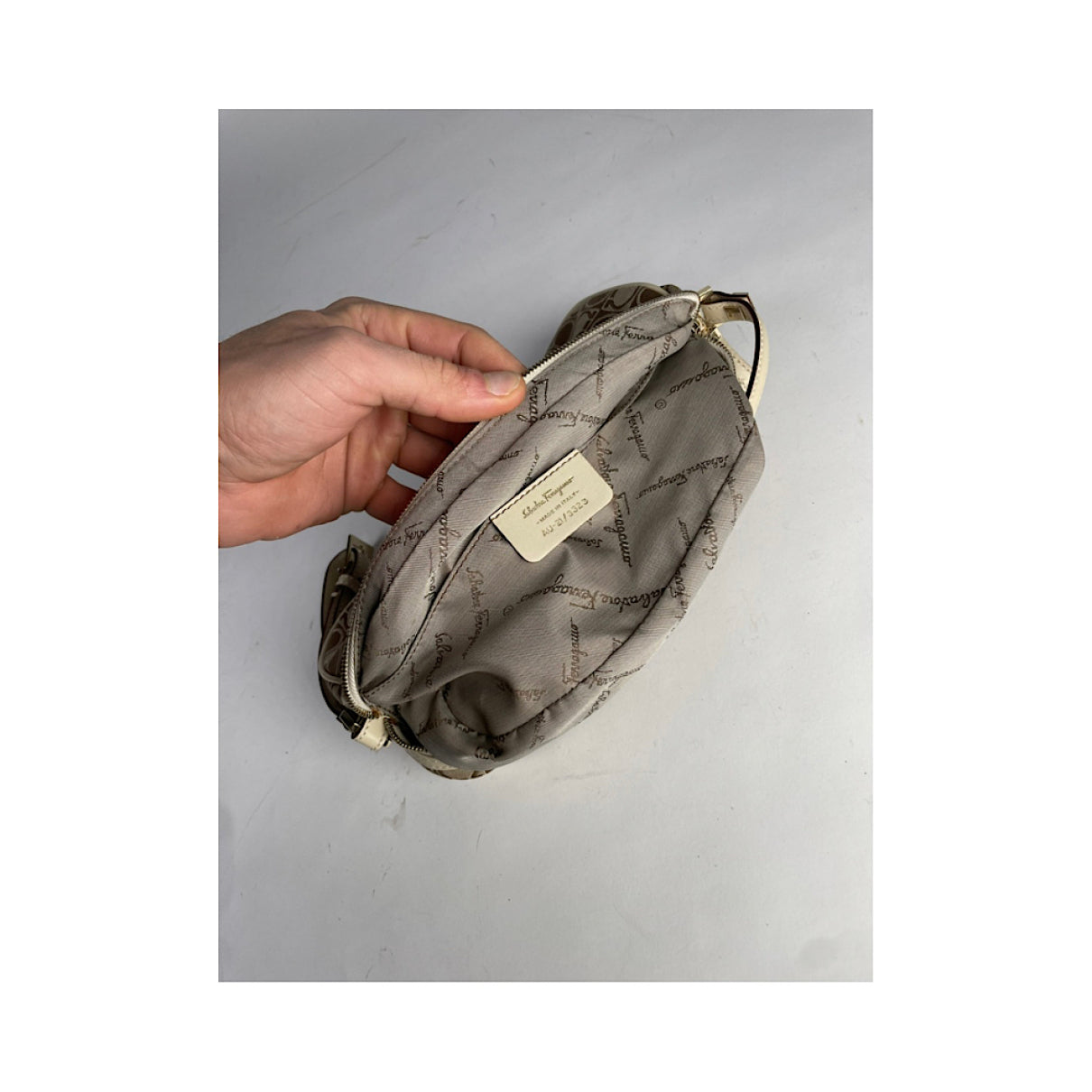 Salvatore Ferragamo Beige Polyester Handbag image 3