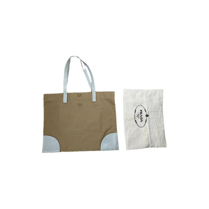 Prada Galleria Brown Cotton Handbag image 1