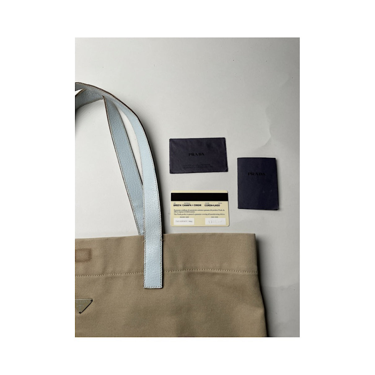 Prada Galleria Brown Cotton Handbag image 3