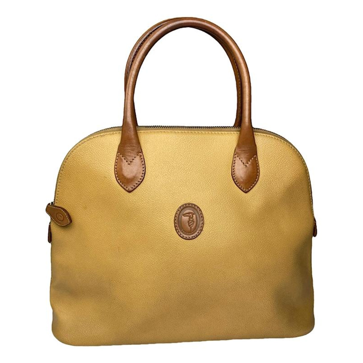 Trussardi Yellow Leather Handbag image 1