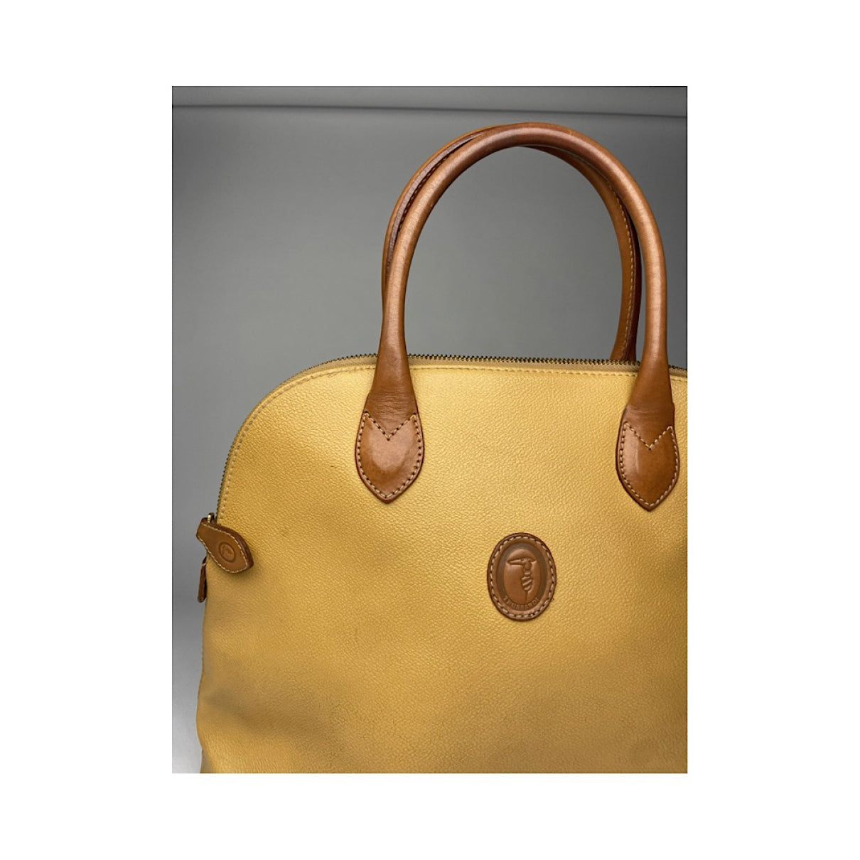 Trussardi Yellow Leather Handbag image 5