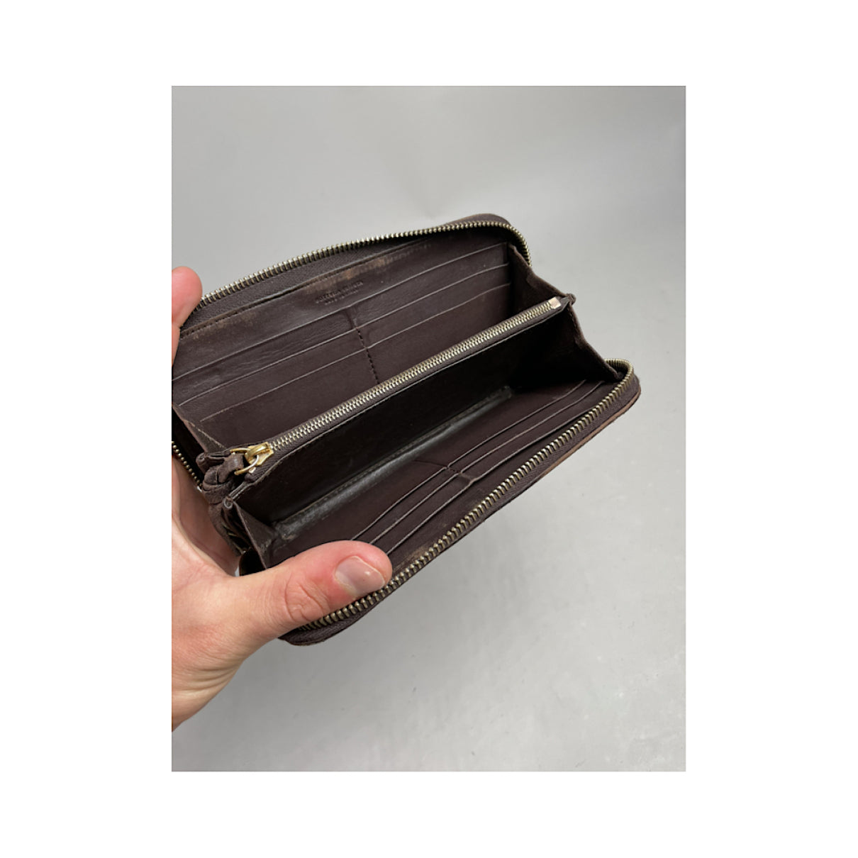 Bottega Veneta Intrecciato Brown Leather Wallet image 5