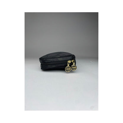 Non Signé / Unsigned Black Polyester Clutch Bag image 2