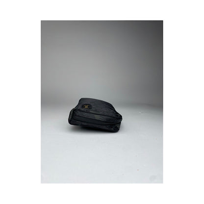 Non Signé / Unsigned Black Polyester Clutch Bag image 3