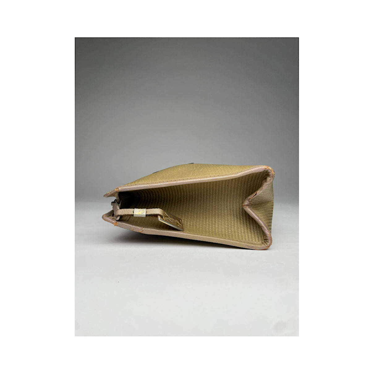Yves Saint Laurent Beige Linen Clutch Bag image 5