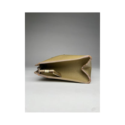 Yves Saint Laurent Beige Linen Clutch Bag image 5