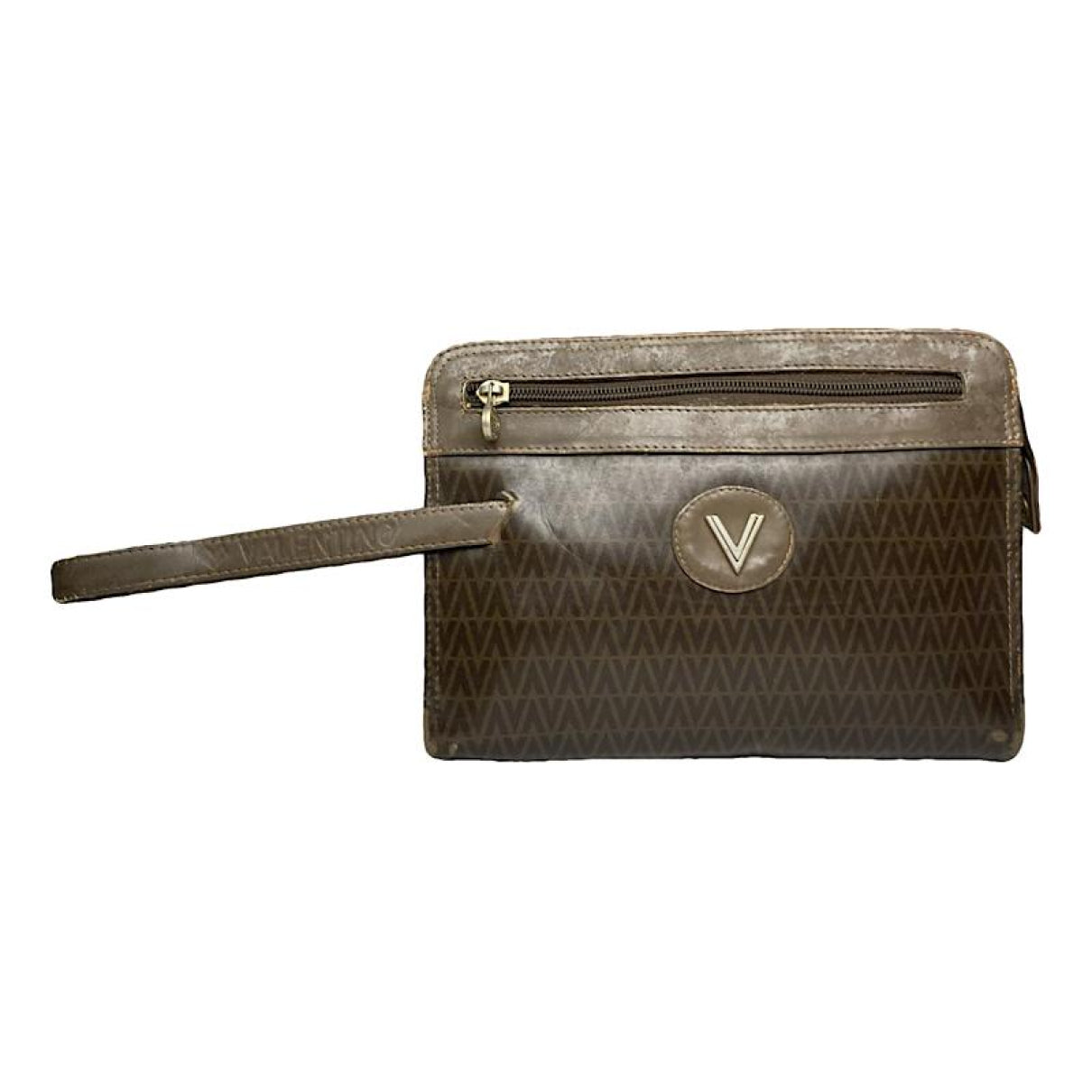 MARIO VALENTINO Brown Leather Clutch Bag image 1