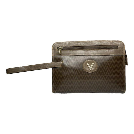 MARIO VALENTINO Brown Leather Clutch Bag image 1