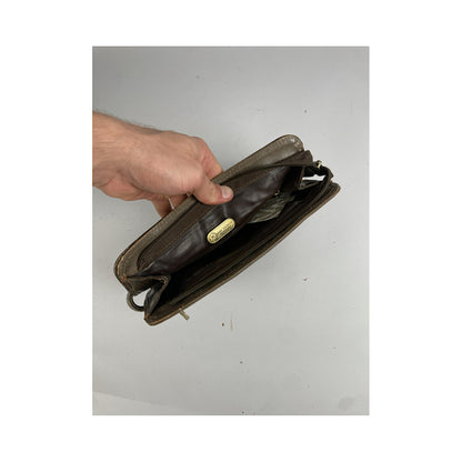 MARIO VALENTINO Brown Leather Clutch Bag image 2