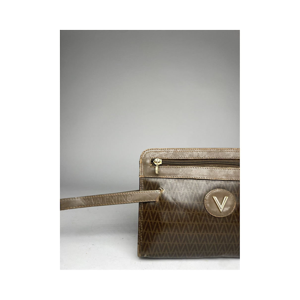 MARIO VALENTINO Brown Leather Clutch Bag image 5