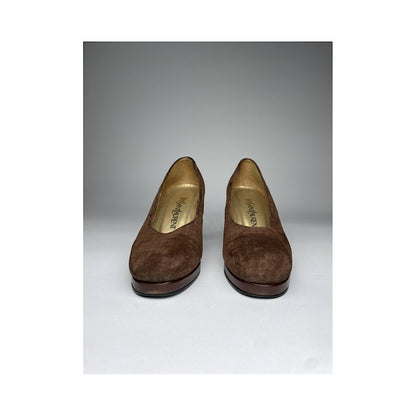 Yves Saint Laurent Brown Leather Heel image 4