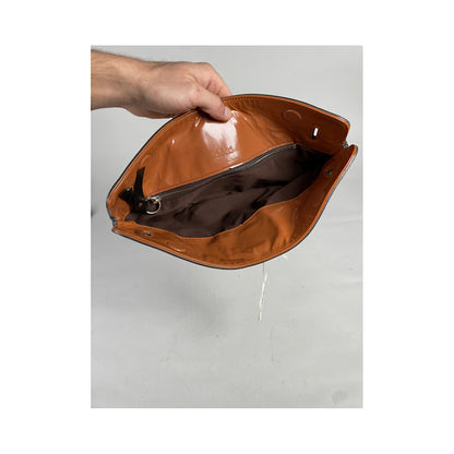 Chloé Orange Patent Leather Clutch Bag image 4