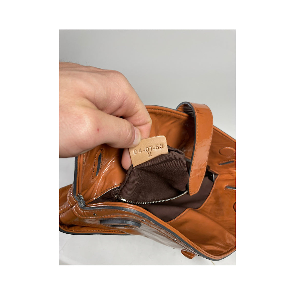 Chloé Orange Patent Leather Clutch Bag image 5