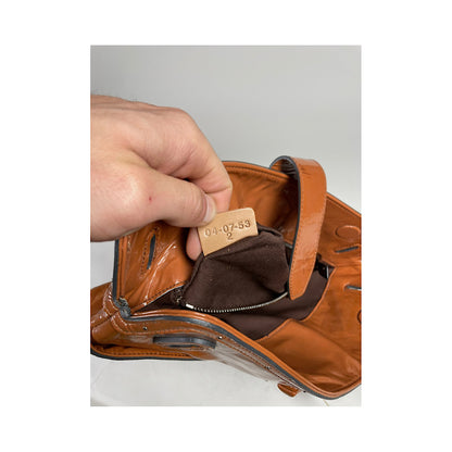 Chloé Orange Patent Leather Clutch Bag image 5