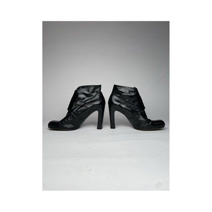 Jil Sander Black Patent Leather Ankle Boots image 5