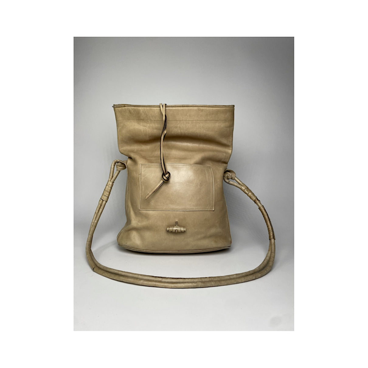 Jil Sander Beige Leather Handbag image 5