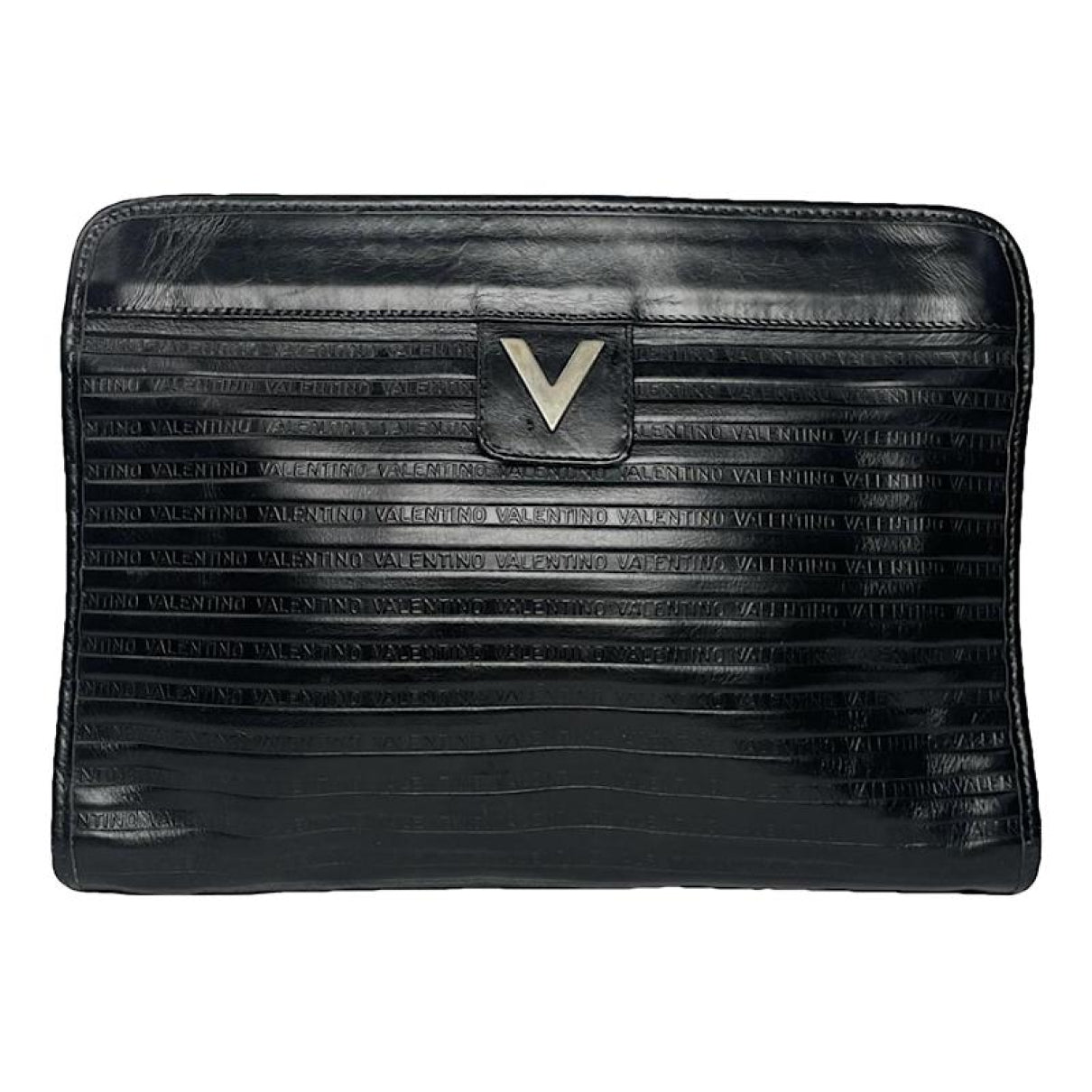 MARIO VALENTINO Black Leather Clutch Bag image 1