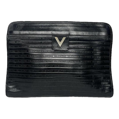 MARIO VALENTINO Black Leather Clutch Bag image 1