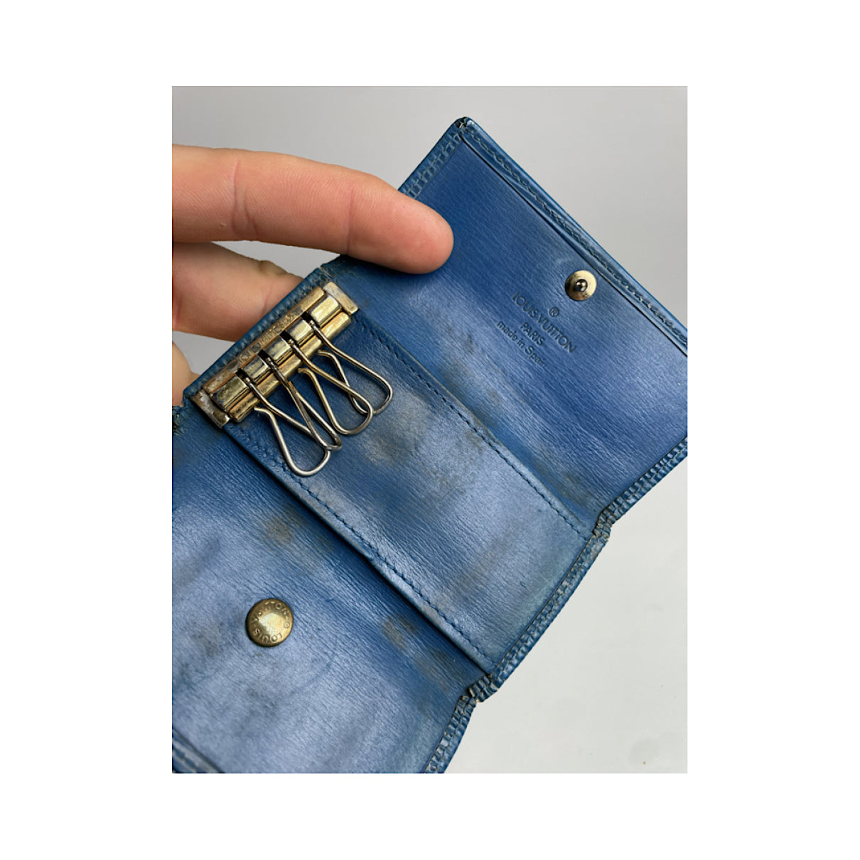 Louis Vuitton Lockme Blue Leather Purse image 3