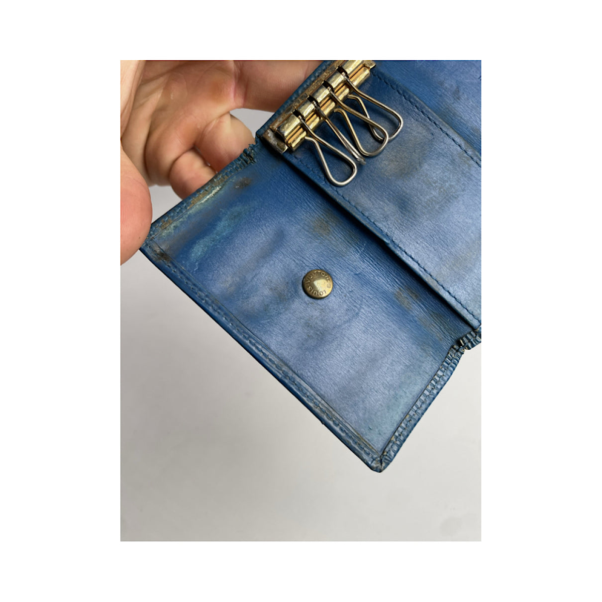 Louis Vuitton Lockme Blue Leather Purse image 4