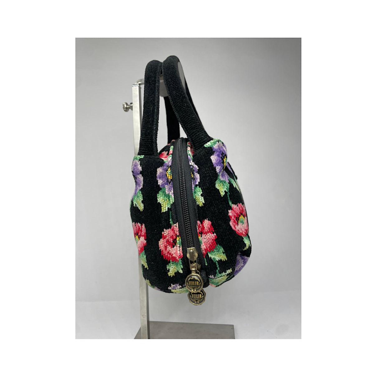 Non Signé / Unsigned Multicolour Cotton Handbag image 3