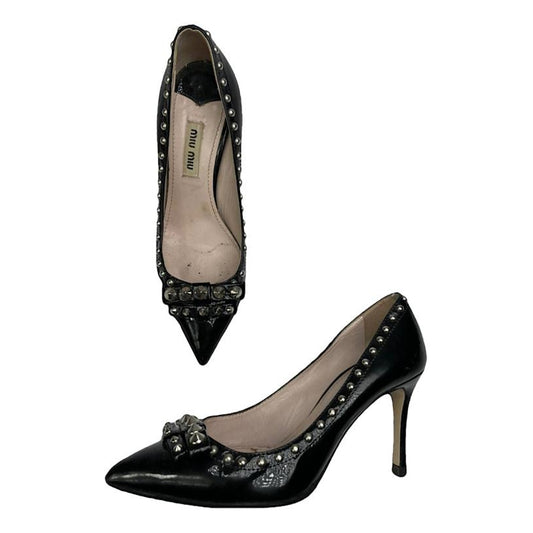 Miu Miu Black Patent Leather Heel image 1