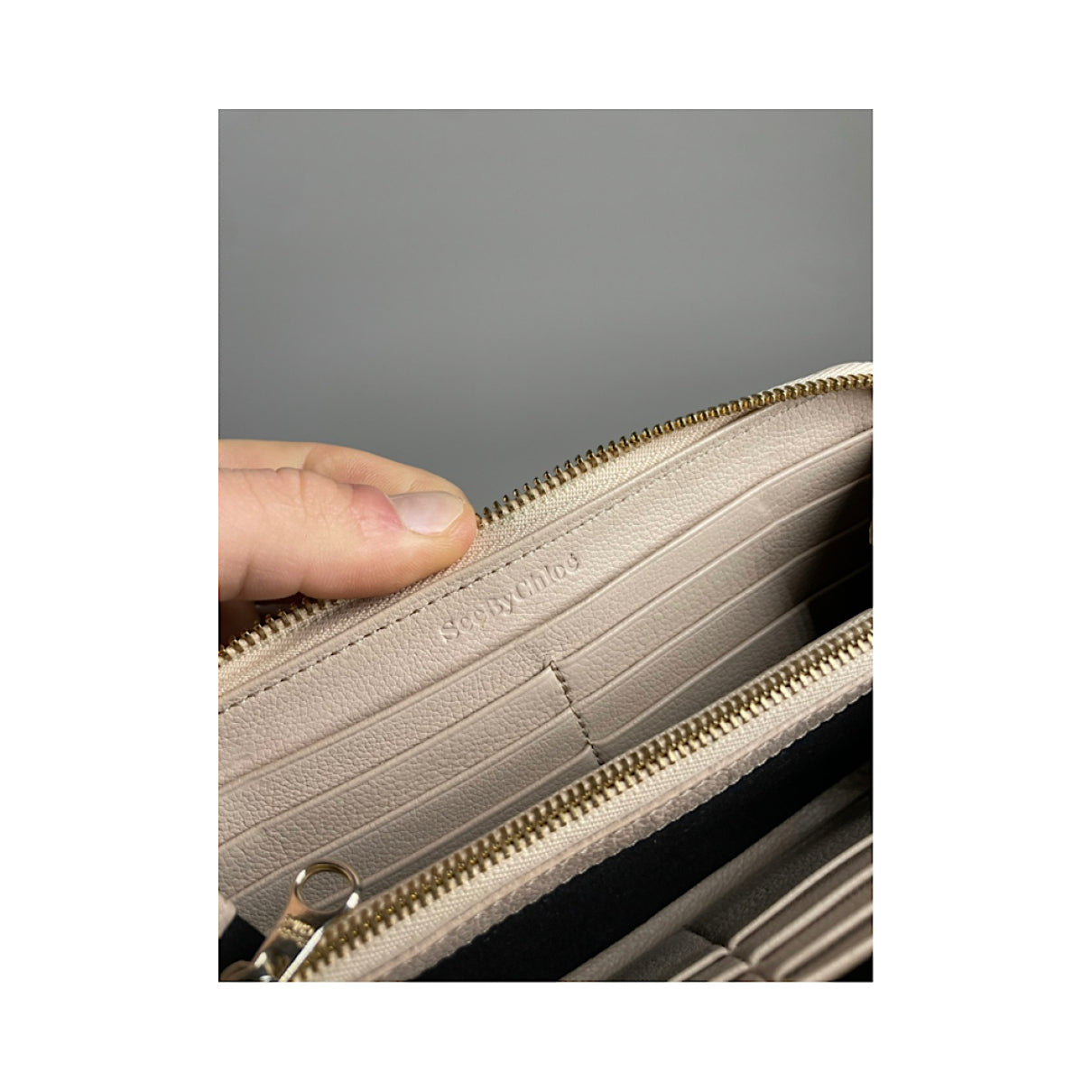 Chloé Marcie Beige Leather Wallet image 5